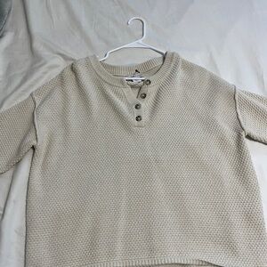 Sincerely Jules Cream Buttoned Sweater
